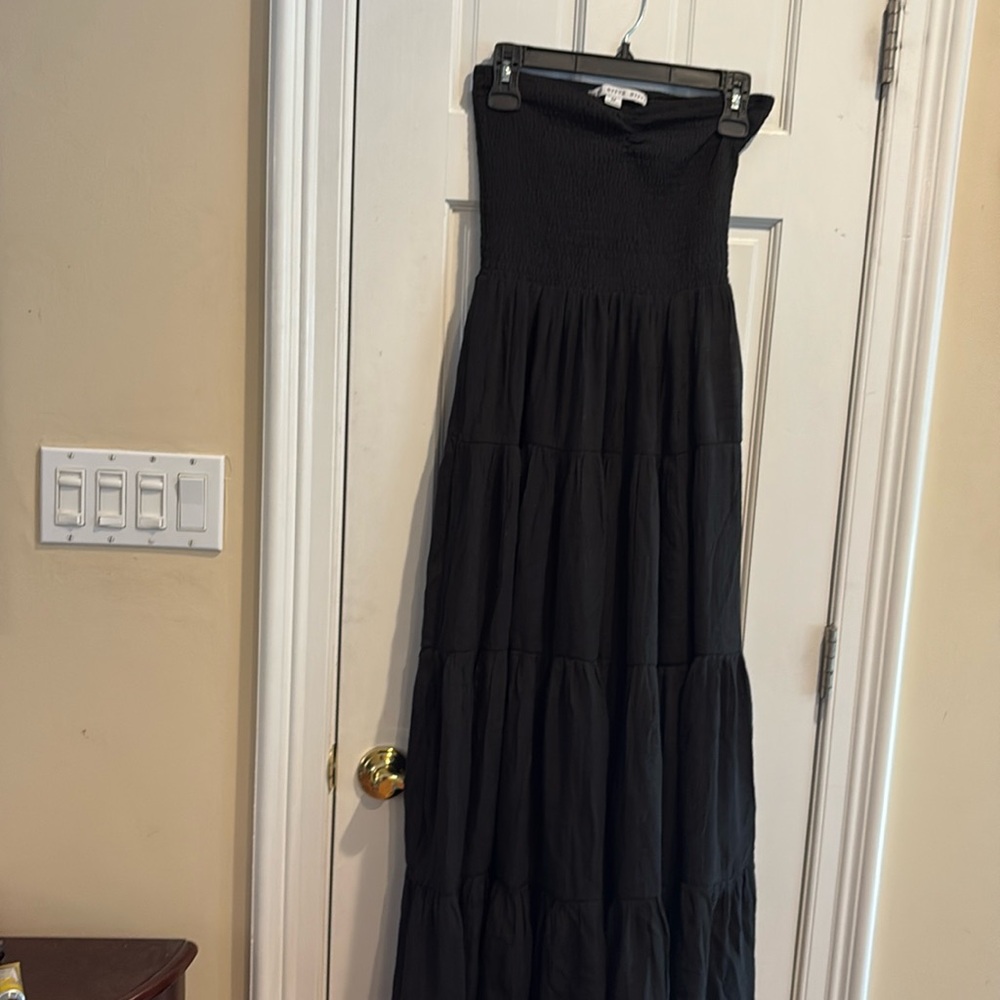 NWOT! Black Strapless Maxi Dress Size M